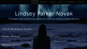 What Lindseyparkernovak.com website looked like in 2017 (6 years ago)