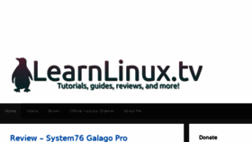 What Learnlinux.tv website looked like in 2017 (6 years ago)