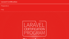 What Laravelcert.com website looked like in 2017 (6 years ago)