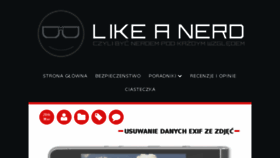 What Likeanerd.pl website looked like in 2017 (6 years ago)