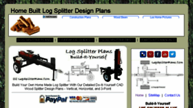 What Logsplitterplans.com website looked like in 2017 (6 years ago)