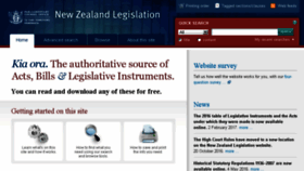 What Legislation.govt.nz website looked like in 2017 (6 years ago)