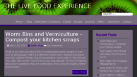 What Livefoodexperience.com website looked like in 2017 (6 years ago)