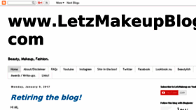 What Letzmakeupblog.com website looked like in 2017 (6 years ago)