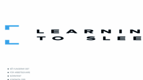 What Learningtosleep.se website looked like in 2017 (7 years ago)