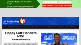 What Lefthandersday.com website looked like in 2017 (6 years ago)