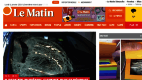 What Lematin.ch website looked like in 2018 (6 years ago)