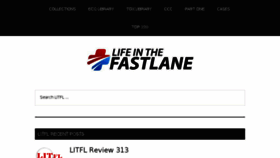 What Lifeinthefastlane.com website looked like in 2018 (6 years ago)