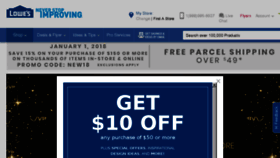 What Lowes.ca website looked like in 2018 (6 years ago)