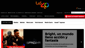 What Los40.com.mx website looked like in 2018 (6 years ago)