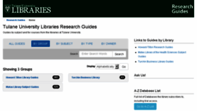 What Libguides.tulane.edu website looked like in 2018 (6 years ago)