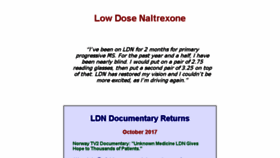 What Lowdosenaltrexone.org website looked like in 2018 (6 years ago)