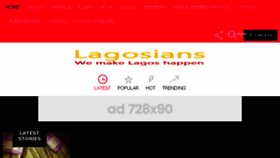 What Lagosians.com website looked like in 2018 (6 years ago)
