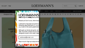 What Loehmanns.com website looked like in 2018 (6 years ago)