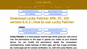 What Luckypatcher.xyz website looked like in 2018 (6 years ago)