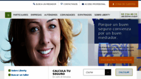 What Libertyseguros.es website looked like in 2018 (6 years ago)
