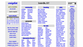 What Louisville.craigslist.org website looked like in 2018 (6 years ago)