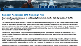 What Lambornforcongress.org website looked like in 2018 (6 years ago)
