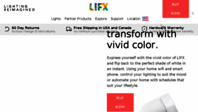 What Lifx.com website looked like in 2018 (6 years ago)