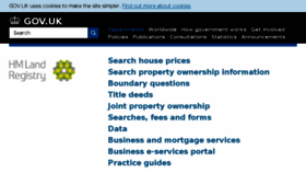 What Landregistry.gov.uk website looked like in 2018 (6 years ago)