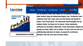 What Lexima.nl website looked like in 2018 (6 years ago)