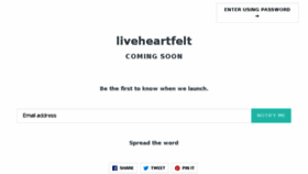 What Liveheartfelt.com website looked like in 2018 (6 years ago)