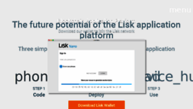 What Lisk.io website looked like in 2018 (6 years ago)