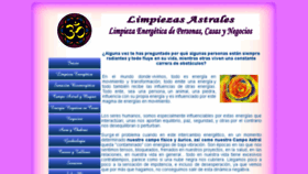 What Limpiezasastrales.com website looked like in 2018 (6 years ago)