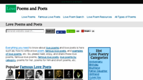 What Lovepoemsandpoets.com website looked like in 2018 (6 years ago)