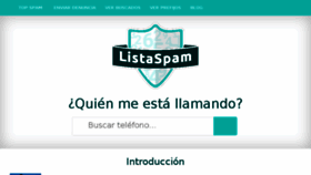What Listaspam.com website looked like in 2018 (6 years ago)