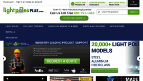 What Lightpolesplus.com website looked like in 2018 (6 years ago)
