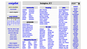 What Lexington.craigslist.com website looked like in 2018 (6 years ago)