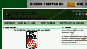 What Liveticker.3-liga.com website looked like in 2018 (6 years ago)