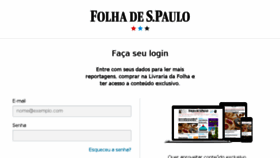 What Login.folha.com.br website looked like in 2018 (6 years ago)