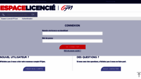 What Licencie.ffgym.fr website looked like in 2018 (6 years ago)