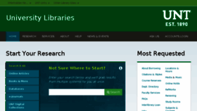 What Library.unt.edu website looked like in 2018 (6 years ago)
