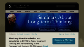What Longnow.org website looked like in 2018 (6 years ago)