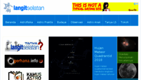 What Langitselatan.com website looked like in 2018 (6 years ago)
