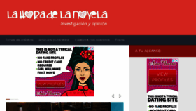 What Lahoradelanovela.com website looked like in 2018 (6 years ago)
