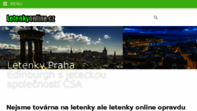 What Letenkyonline.cz website looked like in 2018 (6 years ago)