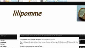 What Lilipomme.net website looked like in 2018 (6 years ago)