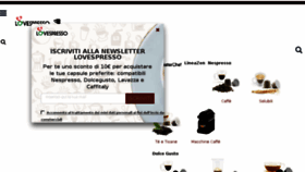 What Lovespresso.it website looked like in 2018 (6 years ago)