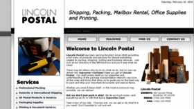 What Lincolnpostal.com website looked like in 2018 (6 years ago)