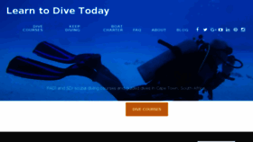 What Learntodivetoday.co.za website looked like in 2018 (6 years ago)