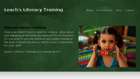 What Leachliteracytraining.com website looked like in 2018 (6 years ago)