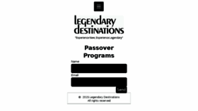 What Legendarydestinations.com website looked like in 2018 (6 years ago)