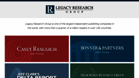 What Legacyresearch.com website looked like in 2018 (6 years ago)