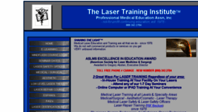 What Lasertraining.org website looked like in 2018 (6 years ago)