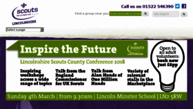 What Lincolnshirescouts.org.uk website looked like in 2018 (6 years ago)