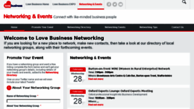 What Lovebusinessnetworking.co.uk website looked like in 2018 (6 years ago)